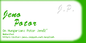 jeno potor business card